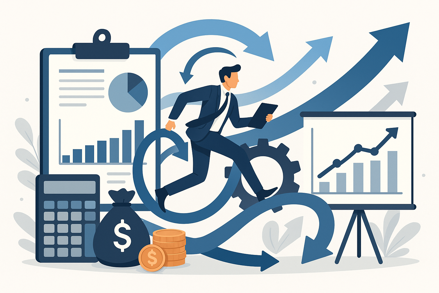 LSituationEn el contexto de un blog corporativo de Informat se requiere una imagen visual que complemente un artculo sobre control presupuestario gil diseada para capturar la esencia del tema sin utilizar textoTaskGenerar una imagen horizontal origin
